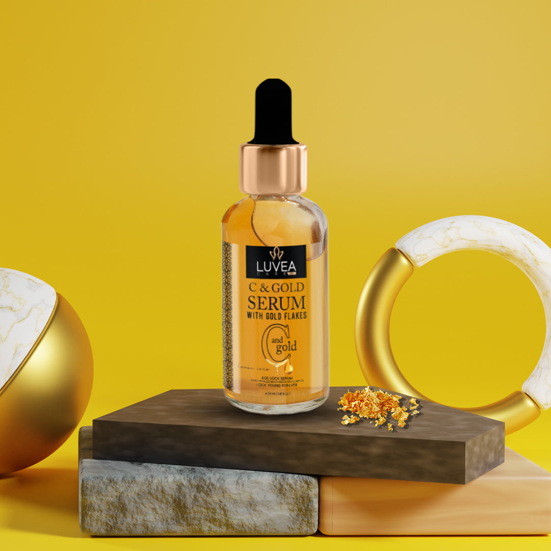 C & Gold Serum with Gold Flakes